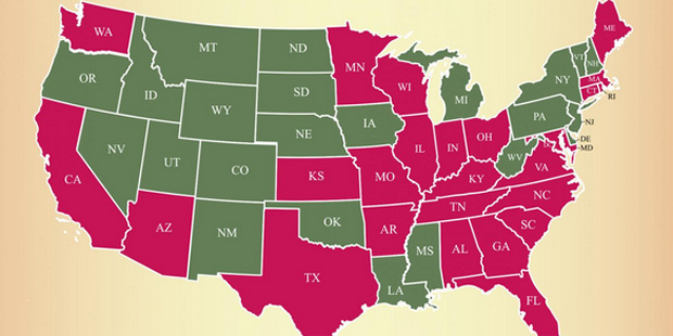 The states in pink are the few in the nation with a rare form of mutant lice. (Photo: Kyong Yoon, P...