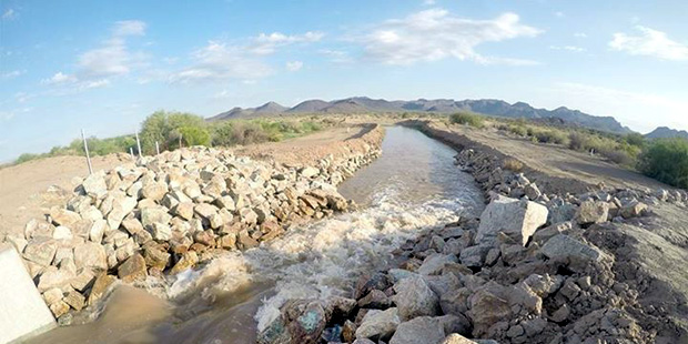 View of the Gila River, where a fish consumption advisory was recently lifted after 24 years. (Face...