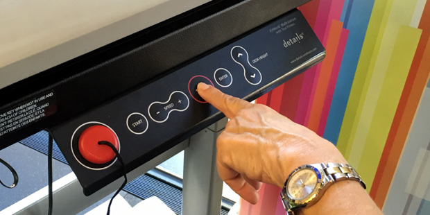 A user demonstrates how to use the new Active Workstations featured in three Phoenix public librari...