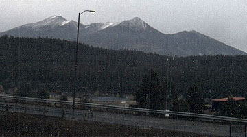 A dusting of snow is visible Oct. 29, 2015, on the San Francisco Peaks  near Flagstaff. (National W...