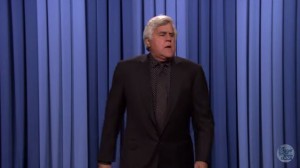 Jay Leno subs in for Jimmy Fallon during The Tonight Show monologue