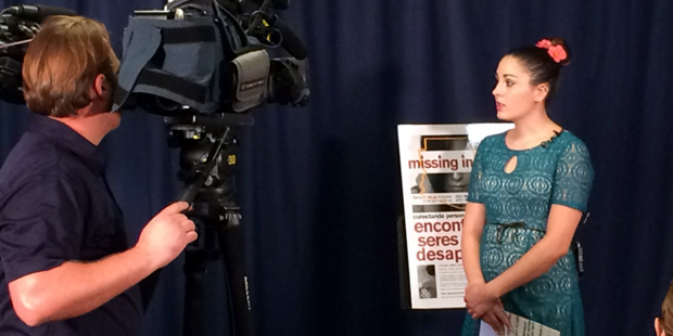 Kimber Biggs, whose sister Mikelle is still missing after disappearing in 1999 at age 11 while wait...
