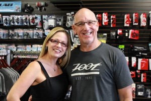 Congresswoman Sinema and Arizona State University triathlon coach, Frank Sole. (Photo: Kyrsten Sinema for Congress)