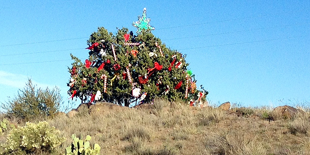 The Mystery Christmas Tree along Arizona's Interstate 17 is shown. (Arizona Department of Transport...