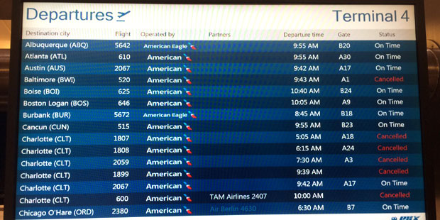 At Sky Harbor Airport. (KTAR Photo/Jim Cross)...