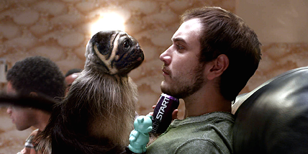 This image provided by Mountain Dew shows a Puppymonkeybaby in a scene from the company's Kicks...