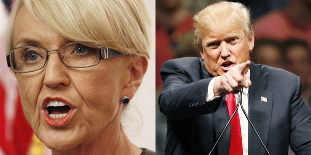 Former Arizona Governor Jan Brewer endorses Donald Trump for president....
