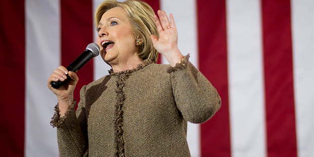 Democratic presidential candidate Hillary Clinton speaks at a campaign event at the Old City Counci...