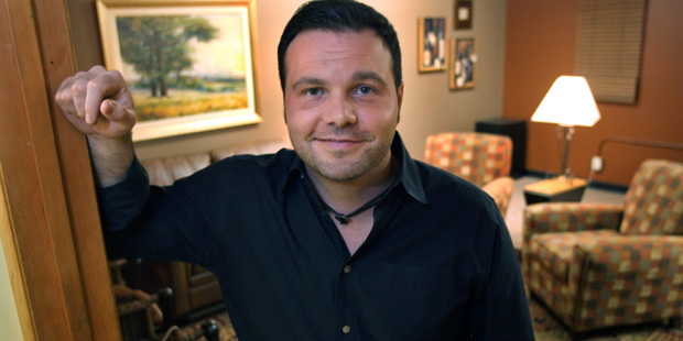 FILE - In a Feb. 11, 2007 file photo, Mars Hill Church Lead Pastor Mark Driscoll poses outside of h...