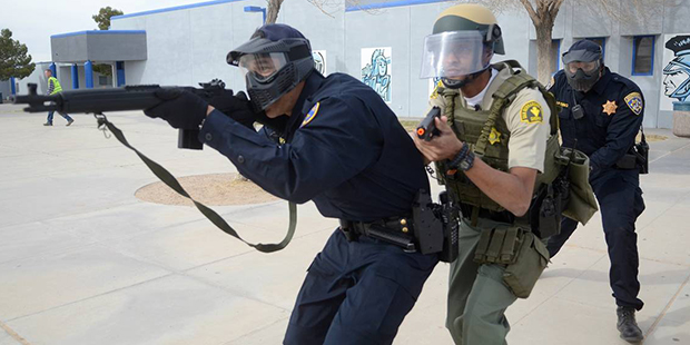 San Bernardino County Sheriff Department, Barstow Police Department and California Highway Patrol c...