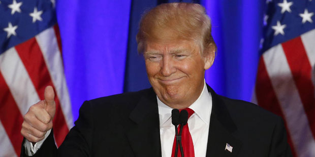 Republican presidential candidate Donald Trump gives a thumbs up during a South Carolina Republican...