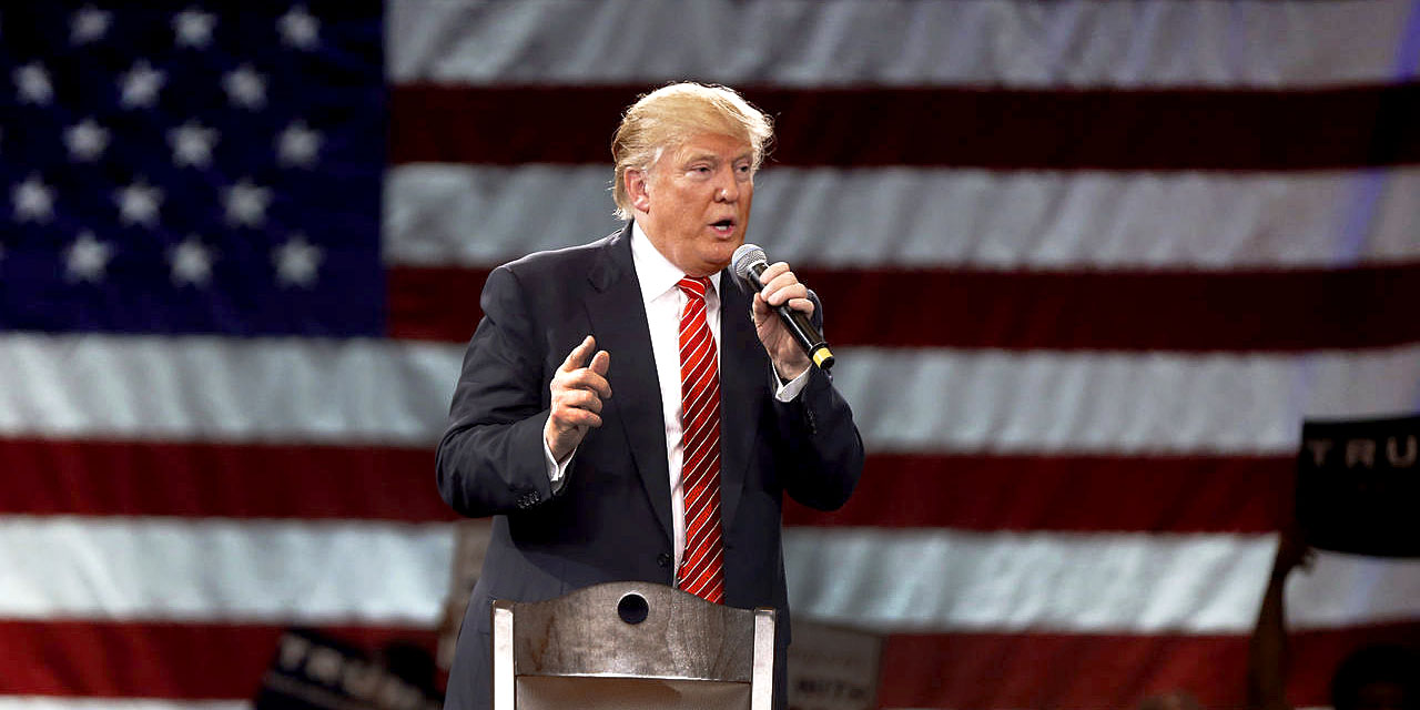 Republican presidential candidate Donald Trump speaks at a rally at Valdosta State University in Va...