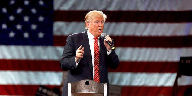 Republican presidential candidate Donald Trump speaks at a campaign event in Tampa, Fla., Monday, M...