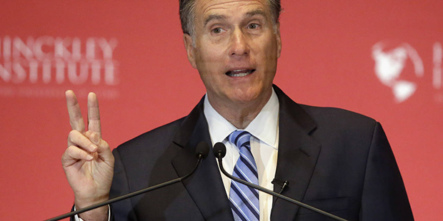 Former Republican presidential candidate Mitt Romney weighs in on the Republican presidential race ...