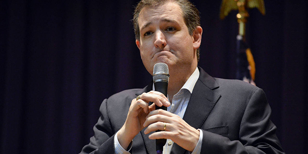 Republican presidential candidate Sen. Ted Cruz, R-Texas, speaks during a campaign appearance, Mond...