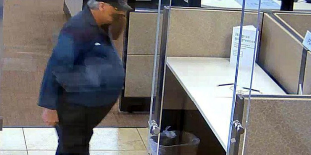 Security footage of the suspected Mesa attempted bank robber (Photo: FBI)...