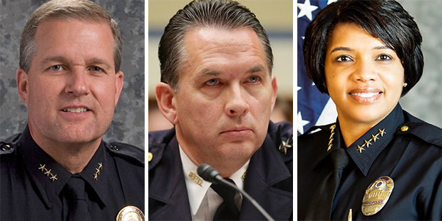 The three finalists for Phoenix's new police chief are shown. From left to right, Mike Kurtenbach, ...