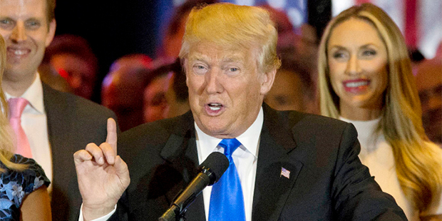 FILE - In this May 3, 2016, file photo, Republican presidential candidate Donald Trump speaks in Ne...