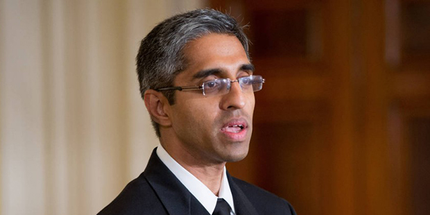 FILE - In this Aug. 3, 2015, file photo, U.S. Surgeon General Vivek Murthy speaks in the East Room ...
