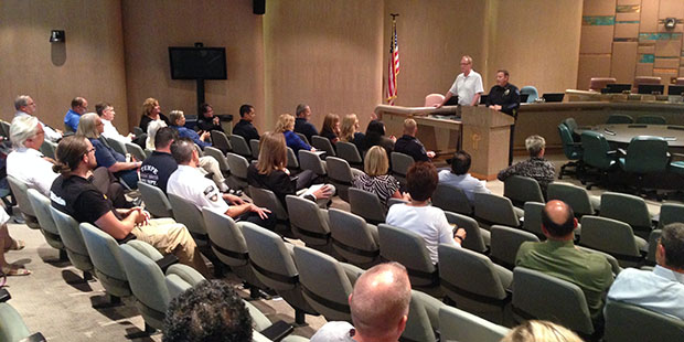 The city of Tempe's LGBT and Muslim communities met Wednesday at city hall to show their support fo...
