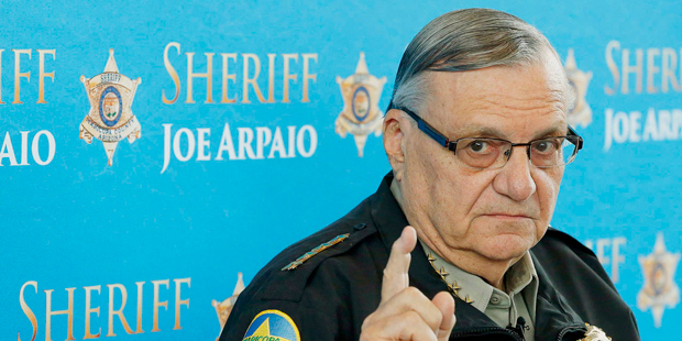 FILE - In this Dec. 18, 2013, file photo, Maricopa County Sheriff Joe Arpaio speaks at a news confe...