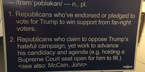 The definition of a Trumpublican. (Corbin Carson/KTAR)...