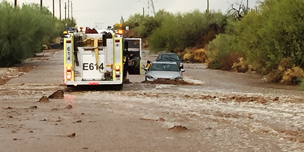 Scottsdale Fire Department crews were kept busy Friday, when a large storm rolled through the Phoen...