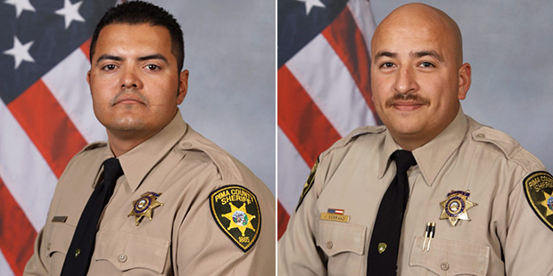 Pima County deputies Adrian Gallo (left) and Joe L. Serrano are shown. (Carnegie Heroes Photos)...