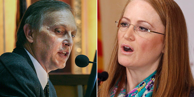 State Senate President Andy Biggs and former internet executive Christine Jones are in a tight race...