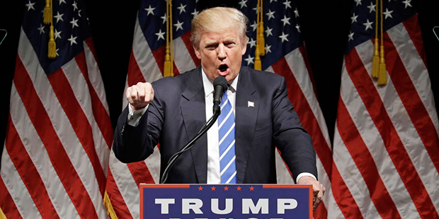 Republican presidential candidate Donald Trump speaks at a rally, Wednesday, Sept. 28, 2016, in Cou...