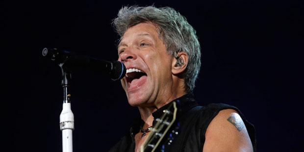 FILE - In this Feb. 12, 2015, file photo, Jon Bon Jovi performs in New York as part an acoustic mus...