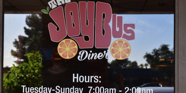 Joy Bus Diner sign. (Kassidy McDonald)...