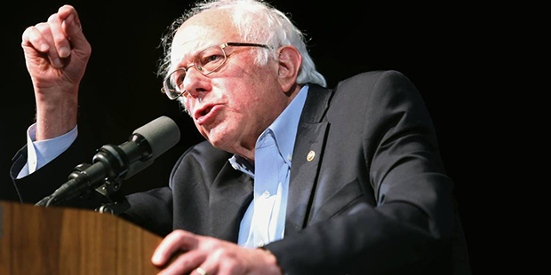 Sen. Bernie Sanders, I-Vt., speaks while campaigning for Democratic presidential candidate Hillary ...