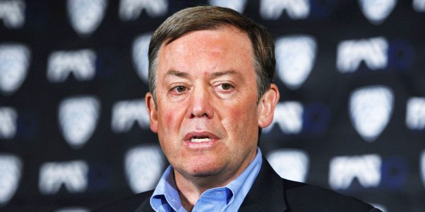 Arizona State president Michael Crow, president of the Pac-10 CEO Group, talks about the splitting ...