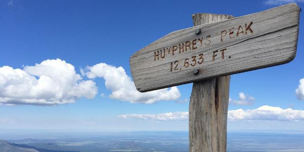 A Humphrey's Peak trailhead. (@jadenjenkins94 on Instagram)...