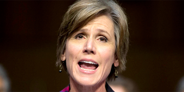FILE - In this Oct. 19, 2015 file photo, Deputy Attorney General Sally Quillian Yates speaks on Cap...