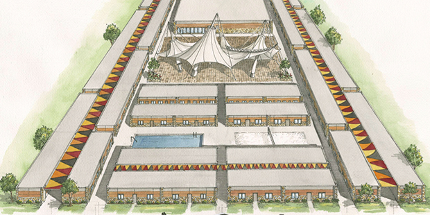 An artist's rendering of Ottawa University's planned expansion in Surprise, a suburb in Phoenix's W...