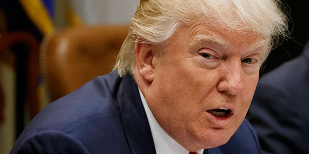 In this Feb. 22, 2017, photo, President Donald Trump speaks during a meeting on the Federal budget ...
