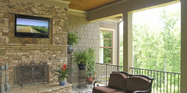 Luxury House with regal elegant covered outdoor patio...