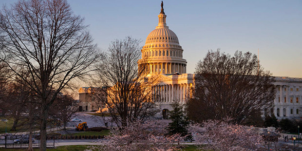 The Capitol in Washington is seen at sunup, Thursday, March 23, 2017, as the House Republican leade...