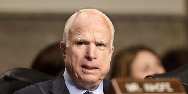 FILE - In this Sept. 15, 2016 file photo, Senate Armed Services Committee Chairman Sen. John McCain...