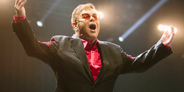 British musician Elton John performs during his Wonderful Crazy Night Tour 2017 at Montana State Un...