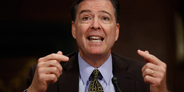 FBI Director James Comey testifies on Capitol Hill in Washington, Wednesday, May 3, 2017, before th...