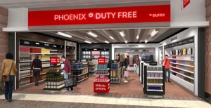 A mock-up of the duty-free store in Phoenix Sky Harbor Airport. (Photo: Sky Harbor)