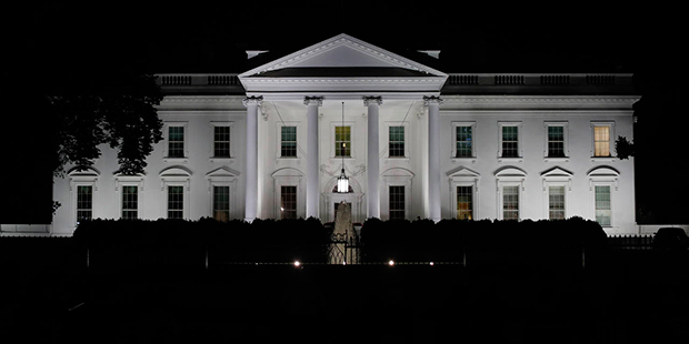 The White House is seen in Washington, Tuesday night, May 9, 2017. (AP Photo/Carolyn Kaster)...