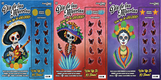 Three designs created by Emily Costello will be featured on Arizona Lottery scratch tickets startin...