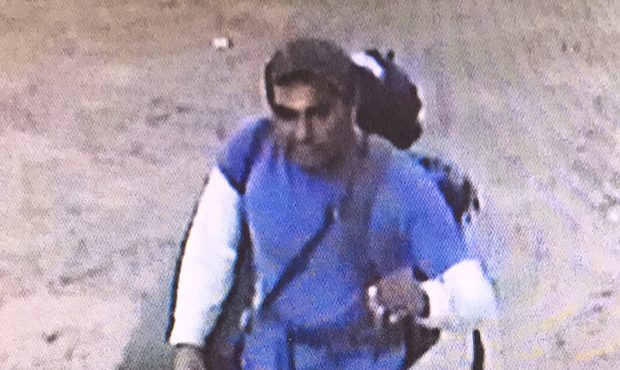 The suspect's picture taken a couple days ago by a security camera -- ICP, located at Canyon Point ...