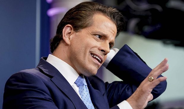 Anthony Scaramucci, incoming White House communications director, speaks to the media during the da...