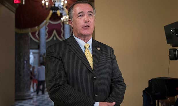 Rep. Trent Franks, R-Ariz. takes questions during a TV interview on Capitol Hill in Washington, Fri...