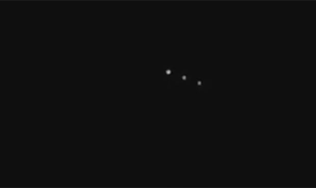 These strange lights were spotted on an October night in 2016 in the Phoenix sky. Some people belie...